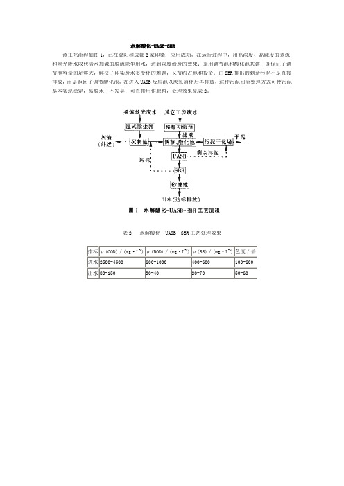 水解酸化UASB,SBR处理印染废水