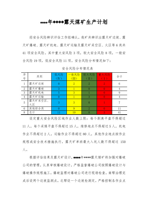 露天煤矿生产计划