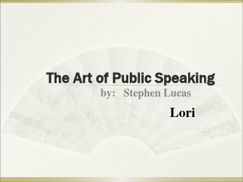 The Art of Public Speaking