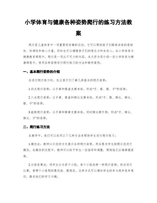 小学体育与健康各种姿势爬行的练习方法教案