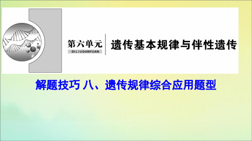 新课标2020高考生物一轮总复习解题技巧八遗传规律综合应用题型课件