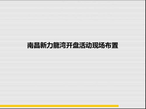 南昌新力龙湾开盘活动现场布置