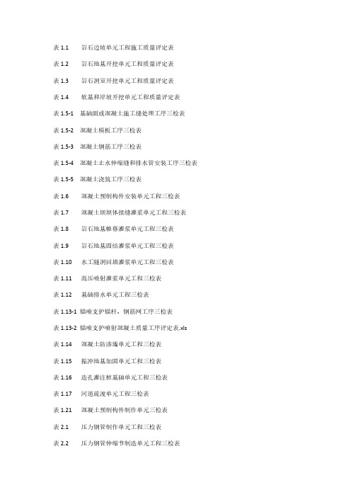 水利水电三检表最新(全)