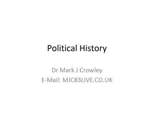 历史学专业英语09-_Political_History-精品文档27页