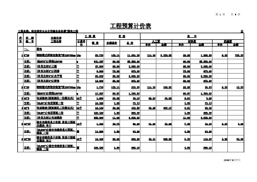 2019年最新建筑安装弱电工程预算计价表