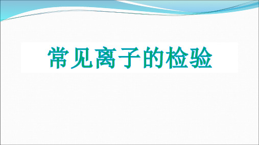 初三化学中考专题复习   离子检验 课件(共23张PPT)