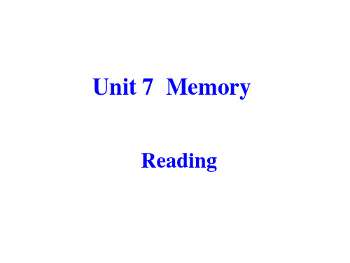 Unit 7  Memory (Period 2) 课件(共67张PPT)