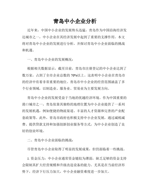 青岛中小企业分析