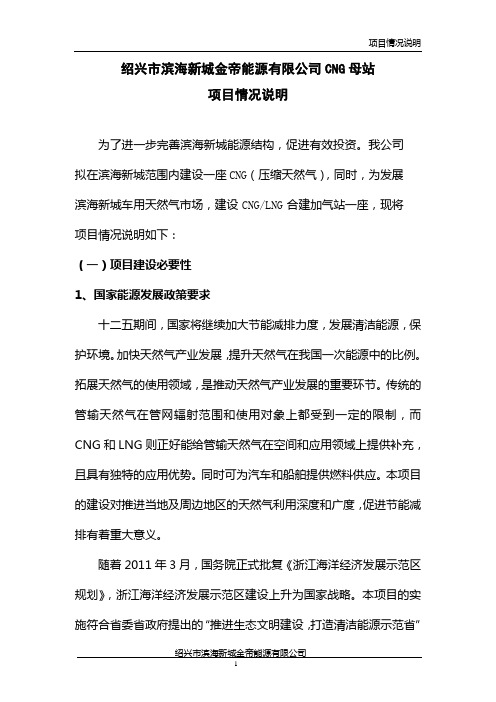 绍兴市滨海新城金帝能源有限公司CNG母站