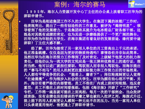 案例：海尔的赛马