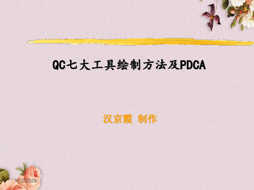 QC七大工具绘制方法及PDC培训课件(PPT 116页)