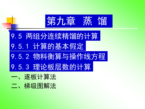 化工原理_32两组分连续精馏的计算之梯级图解法汇总