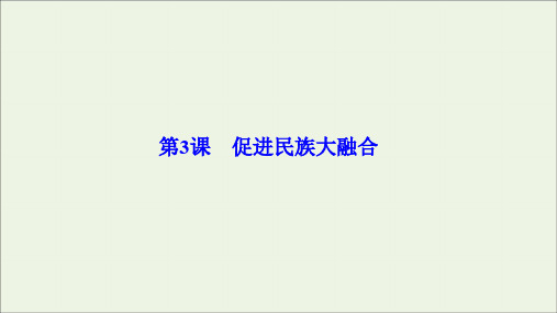 2019_2020学年高中历史第三单元北魏孝文帝改革第3课促进民族大融合课件新人教版选修1