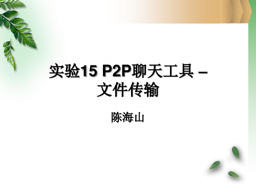 实验15-16 P2P聊天工具 - 文件传输[11页]