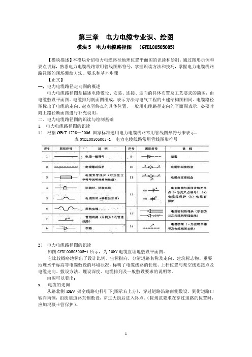 GYDL00505005 电力电缆路径图