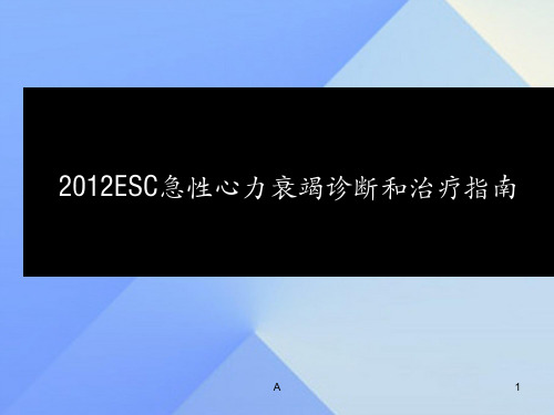 ECS_急性心衰治疗指南要点 ()ppt课件