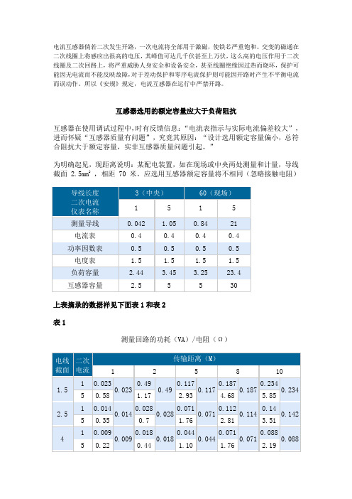 电流互感器的使用