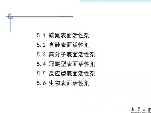 特殊类型的表面活性剂杜可杰PPT课件