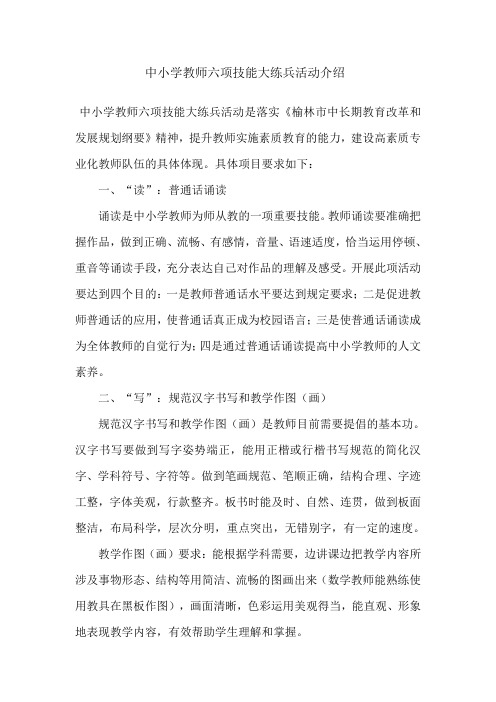 教师六项技能介绍