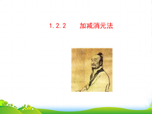 湘教版数学七年级下册第一章《加减消元法》精品课件