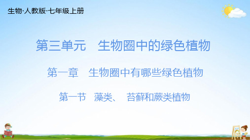 人教版七年级生物上册 第三单元第一、二章 总复习 练习题教学课件PPT初一公开课