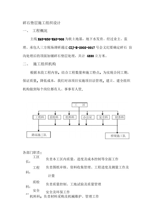 碎石垫层施工组织设计