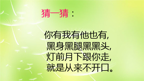 部编版小学一年级语文上册《影子》学习课件.ppt