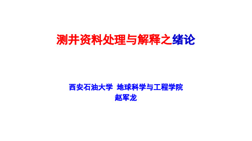 测井资料处理与解释之绪论