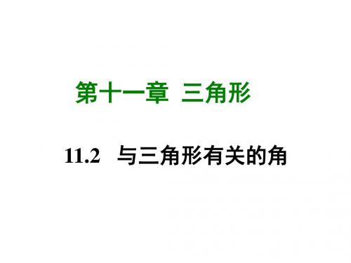 新人教八年级数学上册教学课件：11.2 与三角形有关的角 (共61张PPT)