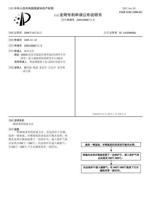 碳纳米管制备方法[发明专利]