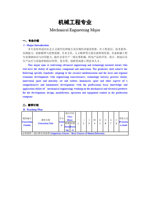 机械工程英文