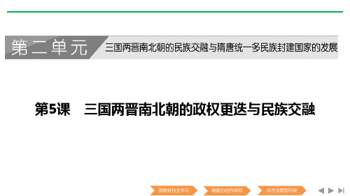 《三国两晋南北朝的政权更迭与民族交融》PPT免费课件