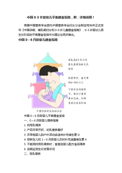 中国0-3岁婴幼儿平衡膳食指南，附：详细说明！