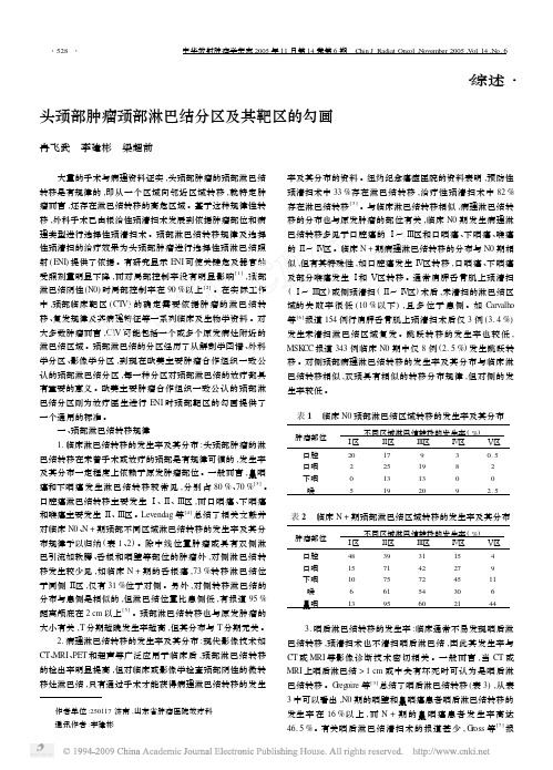 头颈部肿瘤颈部淋巴结分区及其靶区的勾画