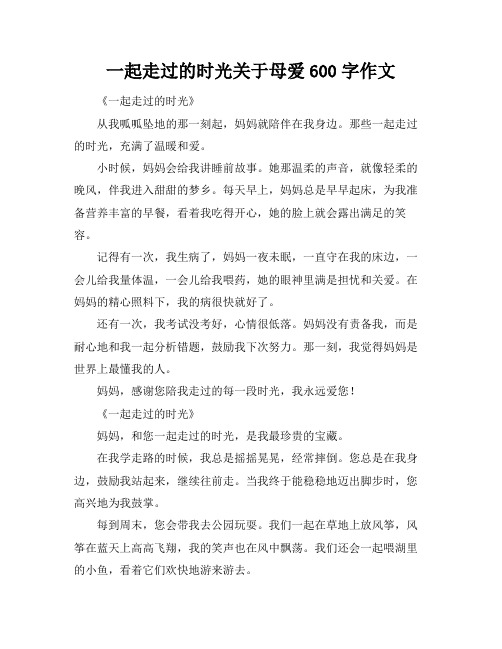 一起走过的时光关于母爱600字作文