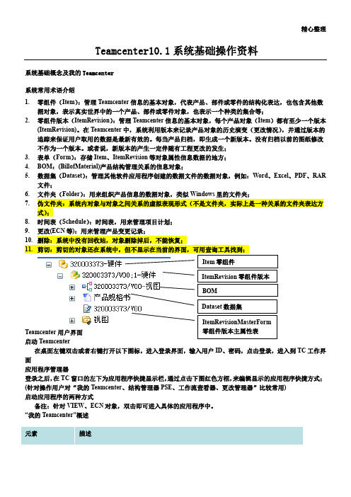 Teamcenter10.1系统基础操作资料