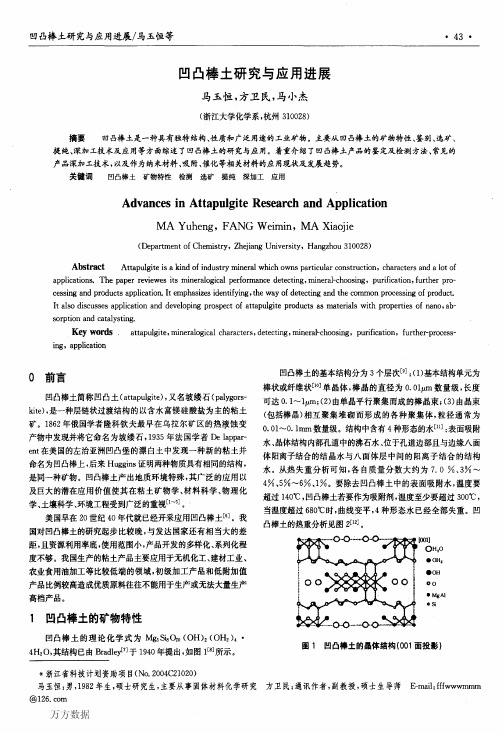 凹凸棒土研究与应用进展