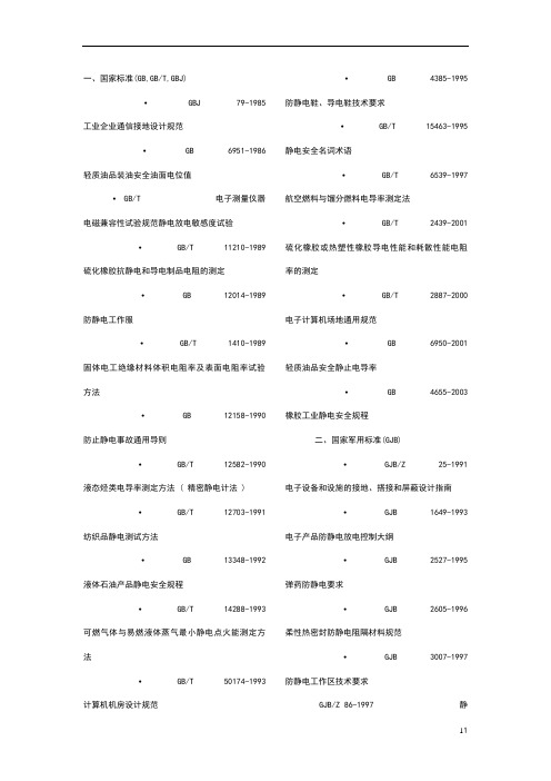 防静电国家标准