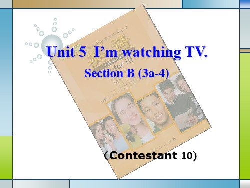 Unit 5 I‘M watching TV .SectionB 3A-4说课课件