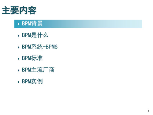 BPM业务流程管理介绍PPT课件