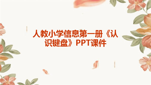 人教小学信息第一册《认识键盘》PPT课件