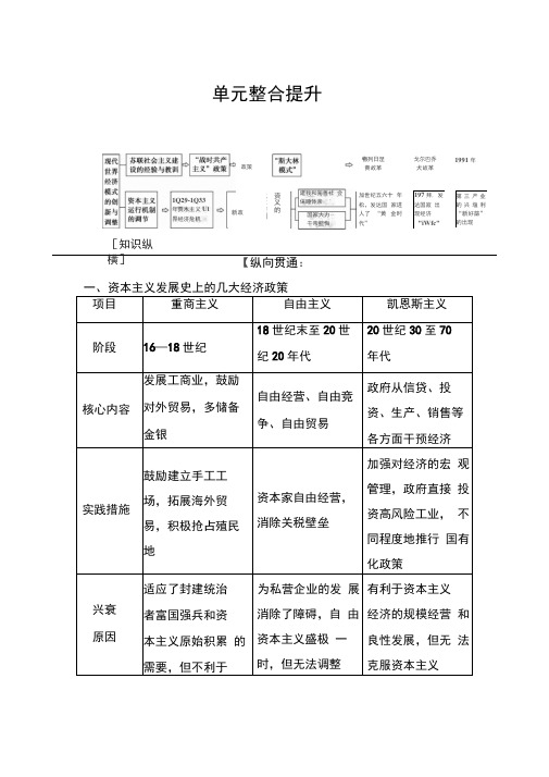 2019版高考总复习历史练习：单元整合提升10Word版含解析