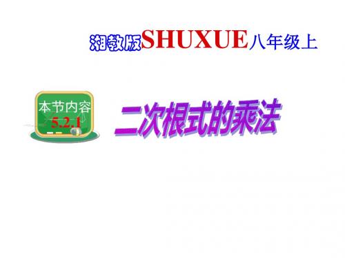 湘教版八年级数学上册课件 5.2.1二次根式的乘法