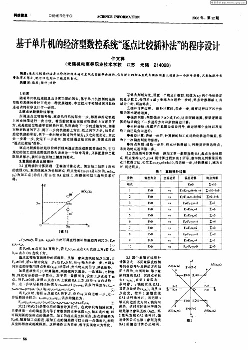 基于单片机的经济型数控系统“逐点比较插补法”的程序设计