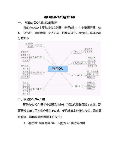 移动办公OA介绍