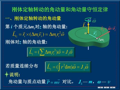 刚体定轴转动的角动量和角动量守恒定律