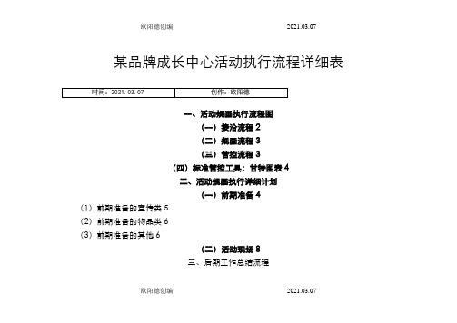 活动执行流程表之欧阳德创编