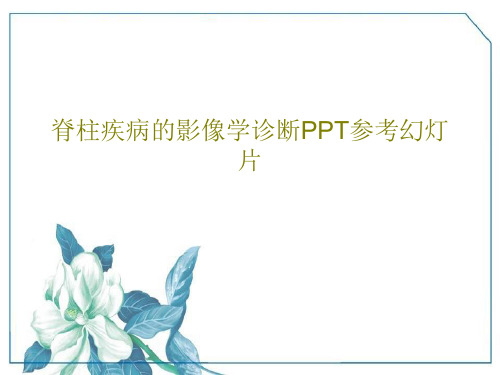 脊柱疾病的影像学诊断PPT参考幻灯片共78页文档
