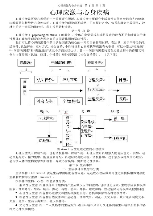 心理应激与心身疾病