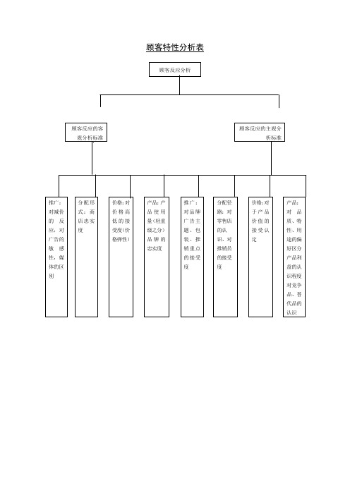 顾客特性分析表